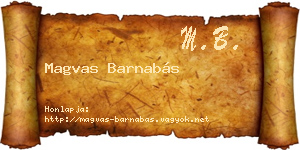 Magvas Barnabás névjegykártya